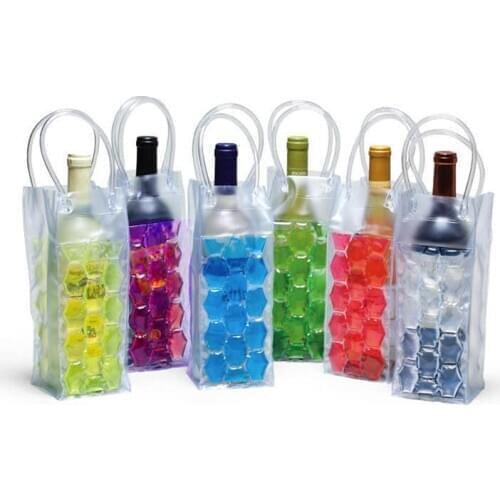 Reusable Gel Ice Bag Insulated Liquid Ice Pack Cooler Bag for Wine Bottle Freezer Fresh Bar Beer Wine Tools & Chillers