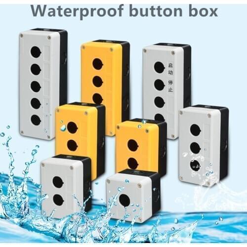 22mm Installation Aperture Waterproof Dust-proof XB2 LA38 LAY37 Button Switch Control Box 1/2/3/4/5 Hole Height 65mm XAL BX
