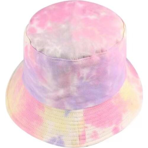 Mens And Womens Four Seasons Gradient Fashion Hip Hop Outdoor Sunshade Folding Cotton Tie Dyed Double Sided Fishermans Hat