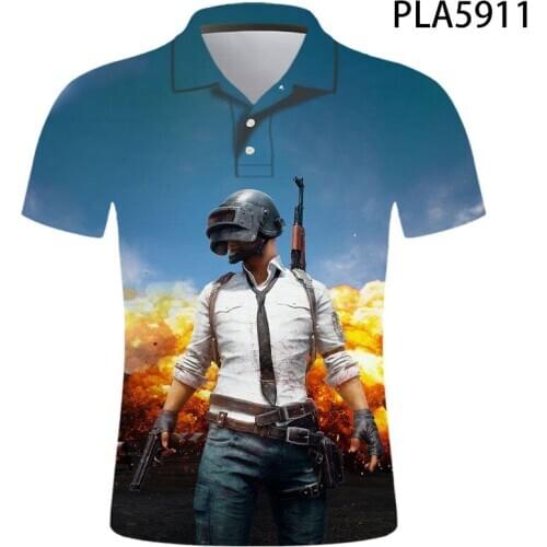 2020 New 3D Printed Ropa Men Camisas Game Pubg Cool Summer Short Sleeve Streetwear Shirts Fashion Casual Ropa De Hombre Tops