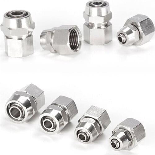 OD 4/6/8/10/12mm Hose Tube 1/8''/ 1/4'' 3/8'' 1/2'' Female Thread Pneumatic Fast twist Fittings Quick Joint Coupler Connector