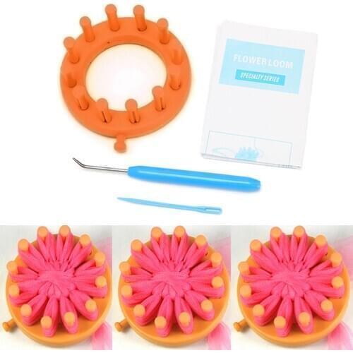 OOTDTY For Hat Scarves Make EMBELLISHMENTS Loom Set Knitter Knitting Flower Loom Kit