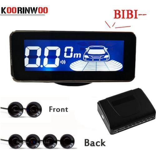 Koorinwoo Latest LCD Screen Parktronic Car Parking Sensors 6 Buzzer Alert Probes Car-detector Car Parkmaster Reversing Back up