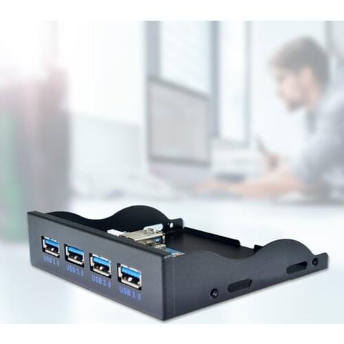 Front Panel 3.5 Inch 4-port Hub 19pin To Usb3.0 4 Ports for PC Desktop 3.5" FDD N0PB