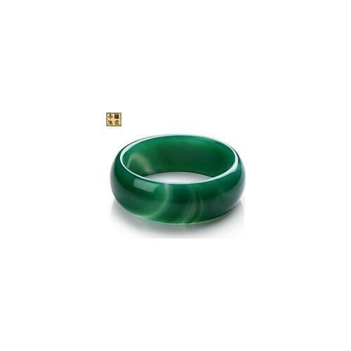 Gift word Love Natural green stone Widening And Thickening Boutique stone bracelet Quartz stone Girl Woman M for women jewelry