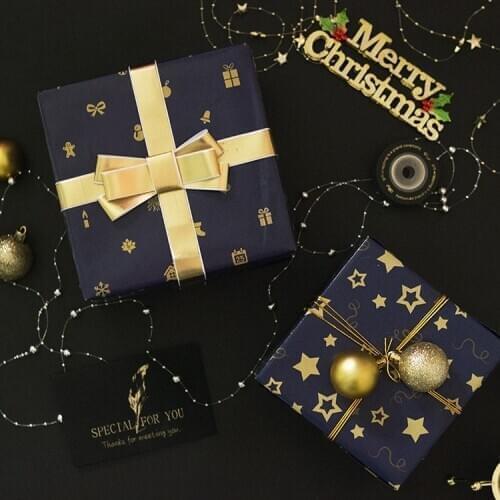 Christmas Decoration Wrapping Paper 50 * 70cm New Year Decoration Kids DIY Birthday Gift High Quality Coated Wrapping Paper