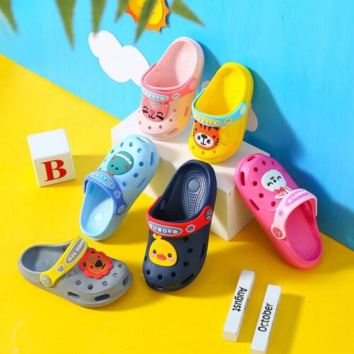 Children Slippers EVA Cartoon Shoes Summer Toddler Flip Flops Baby Indoor Shoes Beach Swimming for Kids 1-6 Yrs Slippers