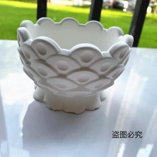 Fish scales Shape Silicone Mold Cement Flower Pot Mold Pottery Mould Storage Box Mould Epoxy Resin Mould