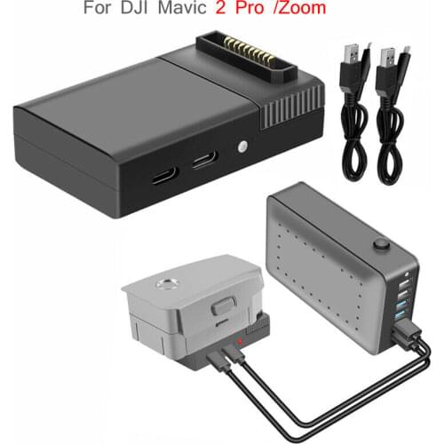 Battery QC3.0 Fast Charger USB Charging & Type-C Cable For DJI Mavic 2 Pro /Zoom