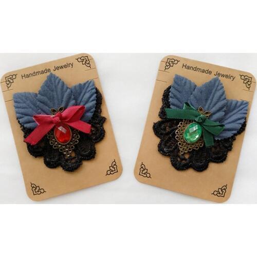 YiYaoFa Handmade Halloween Rose Pin & Brooches Antique Black Brooch Buckle Women Accessories Corsage Gift for Her YBR-44