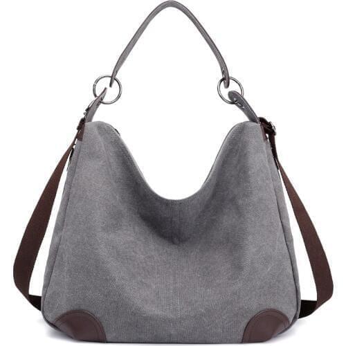 Classic simple design big capacity canvas women handbag bag portable shoulder bag 1383