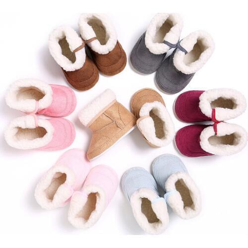 Winter men and women baby 0-1 years old rubber bottom anti-skiing boots baby toddler shoes