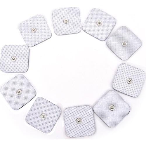 10pcs Square TENS Non-woven Self Adhesive Replacement Electrode Pad For Muscle Stimulator Tens Machine Pads Braces Support 4*4cm