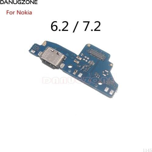 10PCS/Lot For Nokia 6.2 TA-1201 USB Charging Dock Jack Plug Socket Port Connector Charge Board Flex Cable