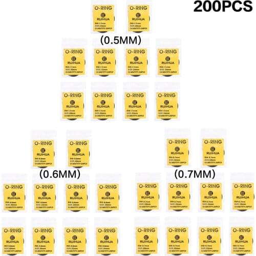 200pcs/set 16-34mm Waterproof Rubber O-Ring Watch Back Cover Seal Gaskets Watch Repair Parts