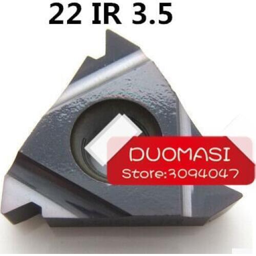 22 IR 3.5 ISO Indexable Internal Carbide Threaded Turning Inserts For Threaded Lathe Holder