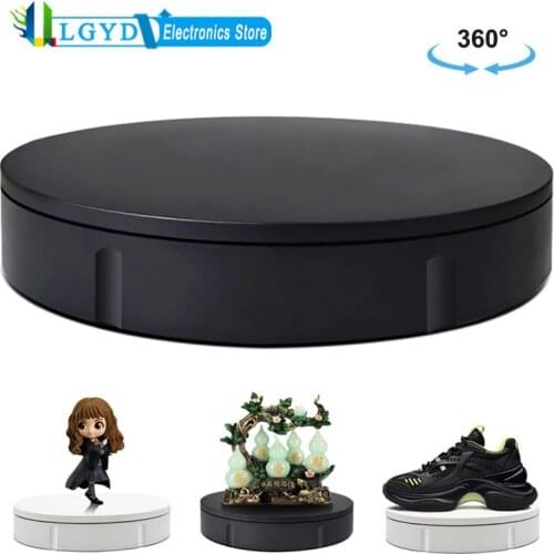 22cm USB Electric Rotating Turntable Remote Control Display Stand Photography Video Shooting Props Turntable,Load:50kg, US Plug