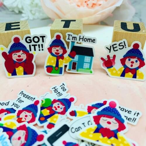 40 PCS Cute Christmas boy Scrapbooking stickers book Student kids toys Notebook label Decorative sticker paper Stationery