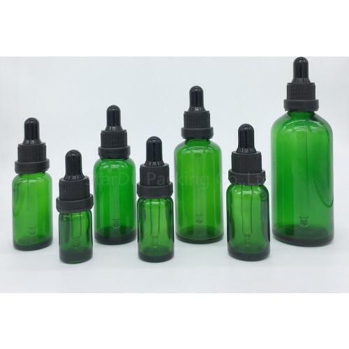 5ml,10ml,15ml,20ml,30ML,50ml,100ml green Glass Essential Oil Bottle With Tamper Evident,Reagent Eye Perfume bottles