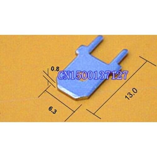 50pcs 6.3 Inserts Plug male Terminal PCB Solder lug thickness 0.5MM two legs welding sheet