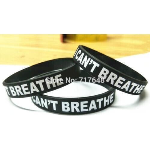 500pcs Black lives matter I can't breathe wristband silicone bracelets free shipping by FEDEX A
