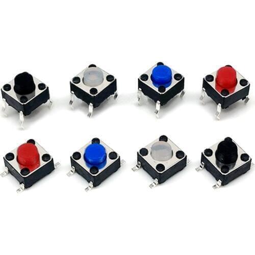 6*6*5MM Transparent Silica Gel Button Switch 4 Copper Feet Micro Key 6x6x5mm Switches 10PCS/LOT