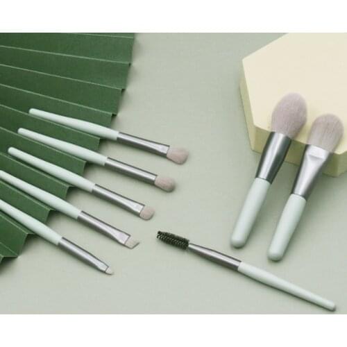 8 Pcs High Quality Makeup Brush 4 Different Colors Portable Brushes Sets With Bag
