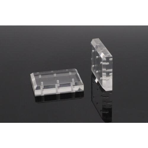 Dental Clinic 6 Holes Acrylic Clear Drill Bit Tool Stand Display Holder Carbide Box