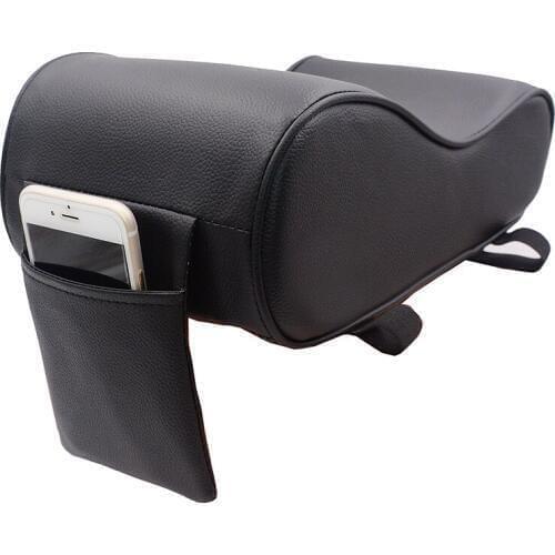 Car Armrest Box Mat Car Armrest Top Mat Liner PU Leather Styling Automobile Armrest Support Pad With Phone Pocket Auto Accessory