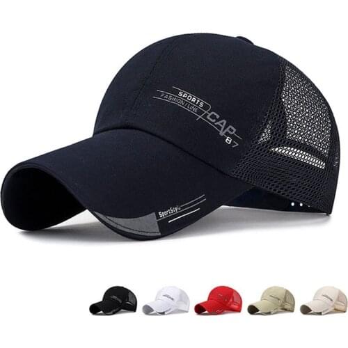 Baseball Cap 2021 Summer Hats Unisex Women Men Mesh Baseball Cap Adjustable Trucker Outdoor Sport Hip-hop Hat Sun Hats Cap