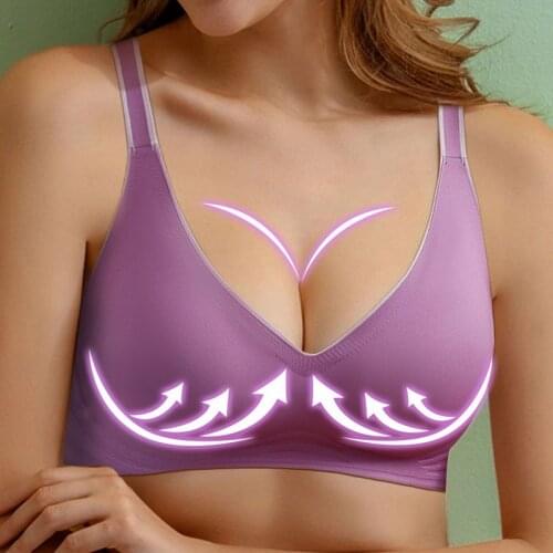 Push Up Bra Seamless Underwear Women Top Sexy Bras Without Frame Thin Unwired Bralette Brassiere Soft Comfort Lingerie Deep V