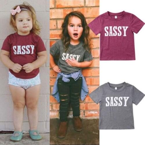 Kids Infant Baby Boy Girl T Shirt Short Sleeve Gray Cotton Tops T-shirt Outfits Summer Clothes