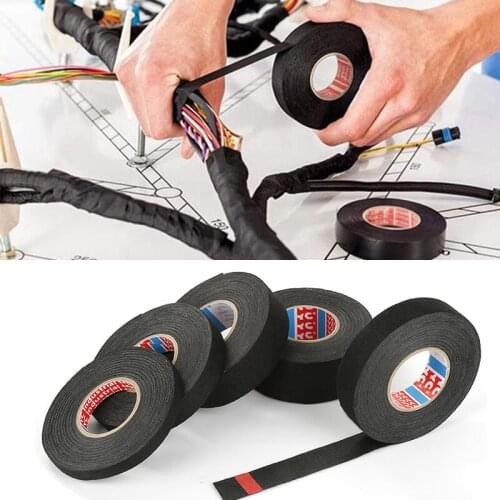 1PC 15m Electrical Insulation Tape 9/15/19/25/32 Width Heat-resistant Looms Wiring Harness Tape PET Bundle Flame Retardant Tapes