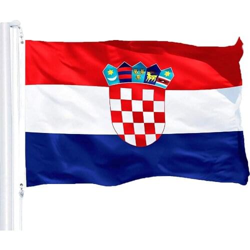Croatia Croatian Flag 3x5 Ft Flags of All Countries Brass Grommets Quality Polyester Flag for Home Garden Indoor/Outdoor Decor