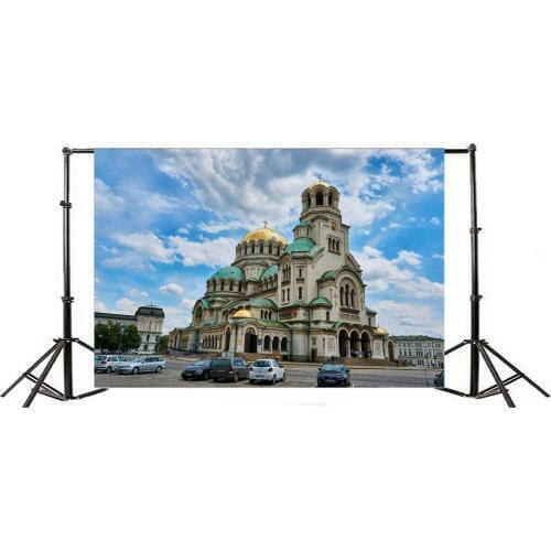 Photography Backdrop Castle Hagia Sophia European Architecture Blue Sky White Cloud Nature