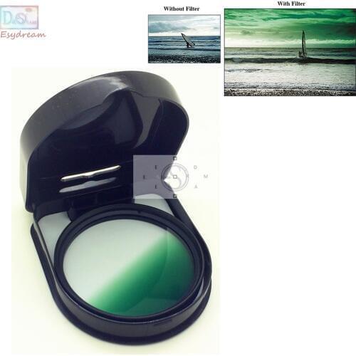 For Canon Nikon Pentax Camera Lenses Gradient 37 40.5 46 49 52 55 58 62 67 72 77 82 Gradual Graduated Green Color Lens Filter