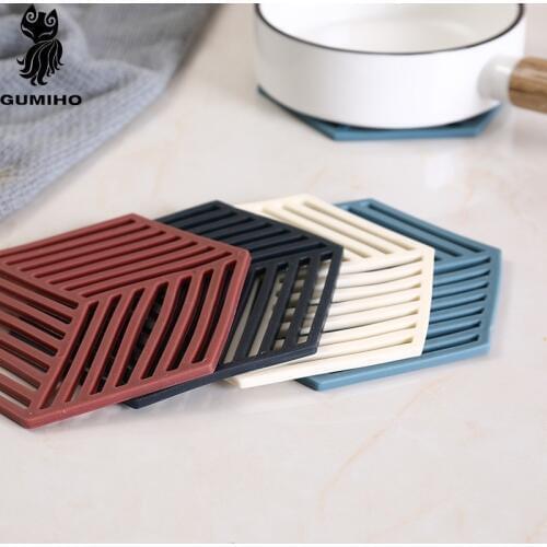 Coaster Insulation Pad Anti-hot Pad Home Non-slip Dining Table Mat Silicone Placemat Bowl Drink Coasters Table Decoration TSLM2