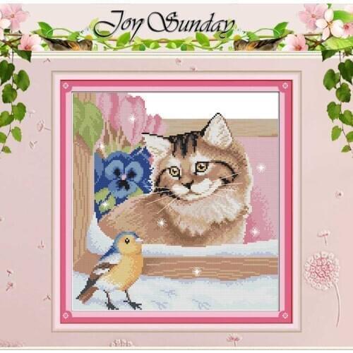Birds And Cats Patterns Counted Cross Stitch 11CT 14CT Cross Stitch Set Wholesale DIY Cross-stitch Kit Embroidery Needlework
