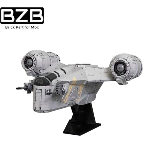 BZB MOC 79292/75292 Star Airship Military Patrol Boat War Armored Transport Vehicle Building Block Model Kids Boy DIY Toys Gifts