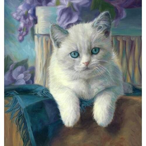 Diamond Painting Kits Cat Drill Embroidery Animals Set Diamond Mosaic Full With Home Decoration Art Gift JX531