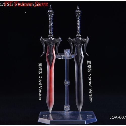 Normal/Devil Version Weapon Model 1/6 Soldier Figure Scene Accessories ABS Roman Epee with 2 Tool Holders for 12'' Action Figure