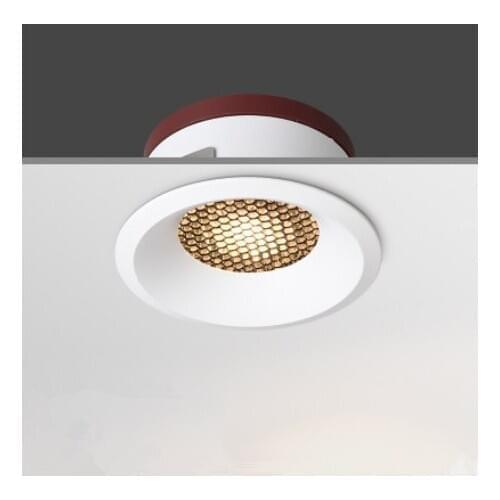 2020 New Honeycomb Nest Anti Glare Lens COB Recessed Downlight 9W 12W 15W 20W Round LED Ceiling Spot Light Pic Background