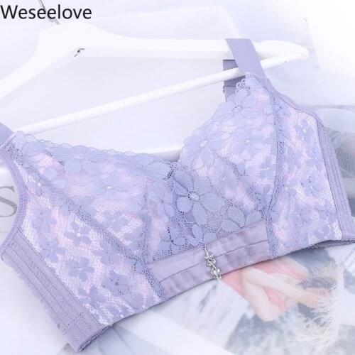 2020 New Weseelove Plus Size Bra Graphene Non-Steel Side Drawing Comfortable Push Up Bra Breast Hugging Underwear Sexy Bras E73
