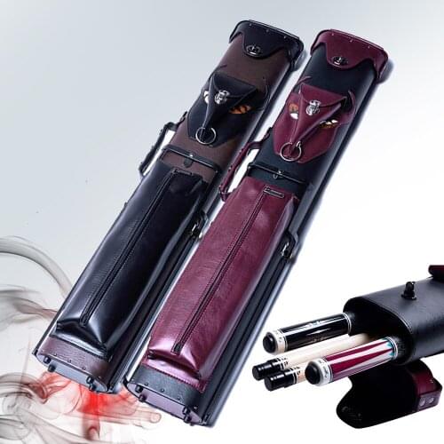 New Cuppa 2 Butts 4 Shafts Pool Cue Case 6 Holes Bull Head Style Red Brown Colors Two Options Billiard Accessories China