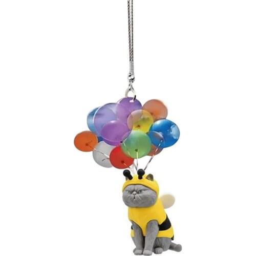 Rearview Mirror Pendant Decoration Car Interior Decoration Cute Cat Dog Personality Pendant Model Car Goods Interior Accessories