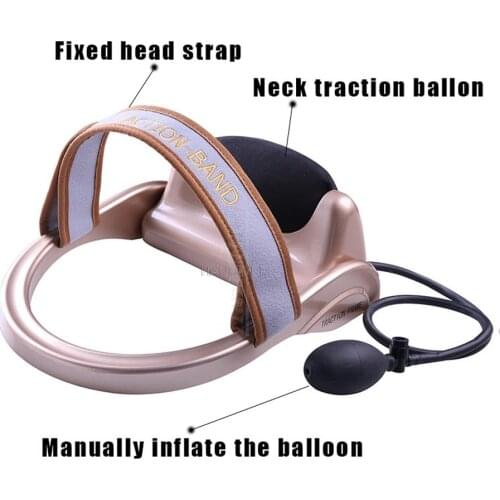 Neck Traction Filled Air Cervical Tractor Portable Posture Pump Relaxing Vertebra Massager Spine Muscle Relief Pain Tools