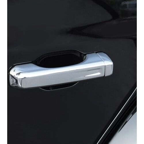 QHCP ABS 10PCS Car Outside Door Handle Cover Door Bowl Protection Trim Sticker Car Styling Accessories For Jeep Wrangler 18-21