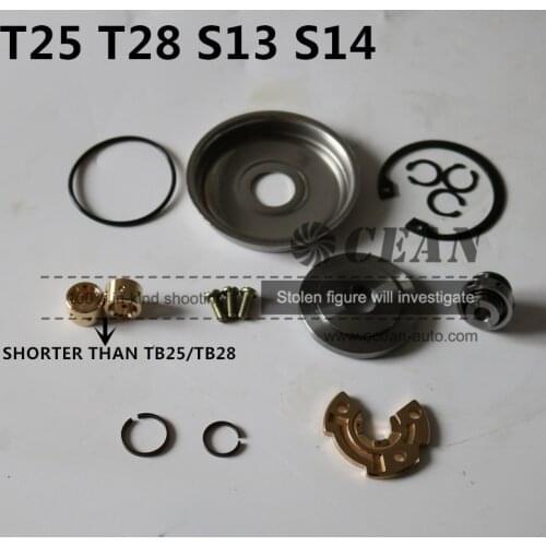 S13 S14 T28 T25 TURBO PARTS T250 Turbocharger repair REBUILD kits FOR TURBINE PARTS T250 T250-4 SHORT
