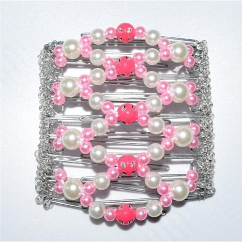 PINK RED LOVELY metal comb girls women lady wedding pary best gift magic comb 10 pcs /lot