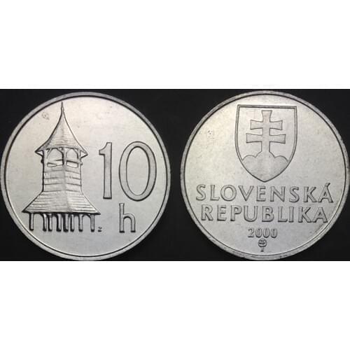 Slovakia 10 Helle 2000 100% Real Genuine Original Coin Comemorative Coin Collection Rare Unc